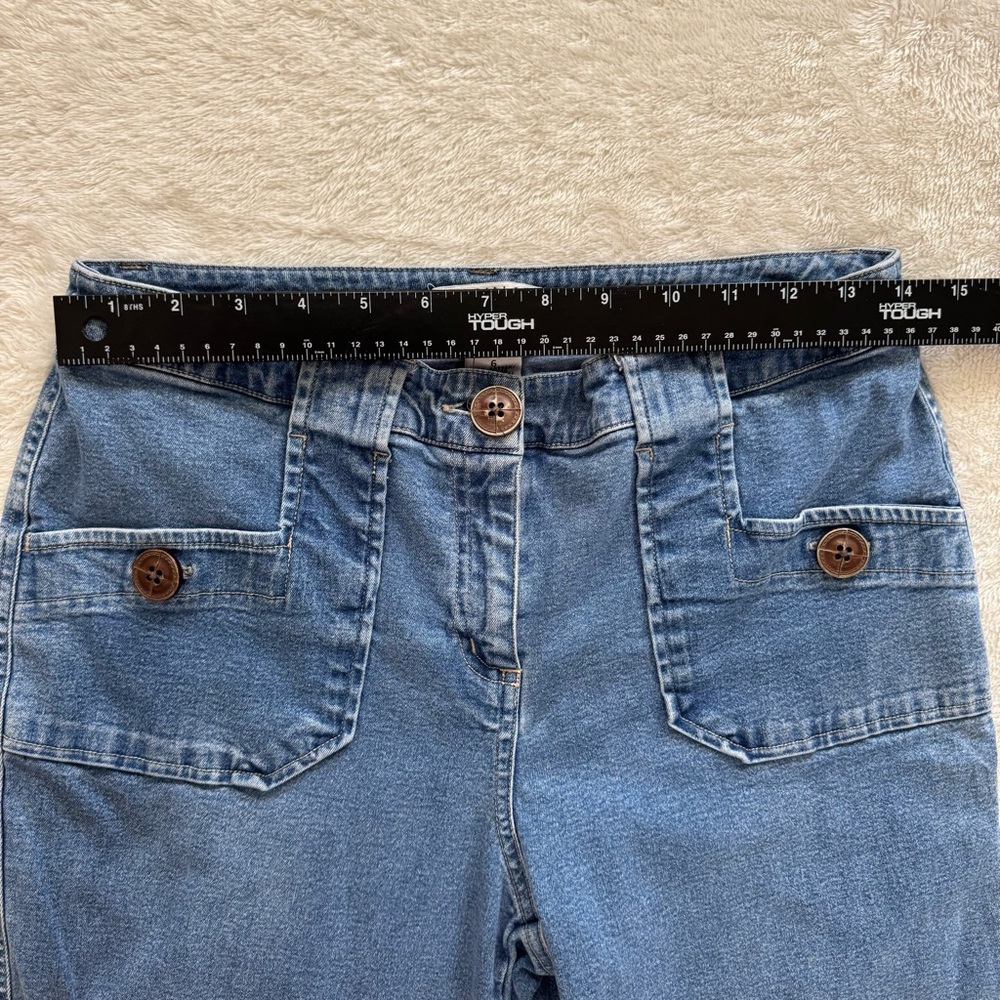 Hannah Stretch Mid Rise Denim Capri Jeans Size 6 - Picture 5 of 7